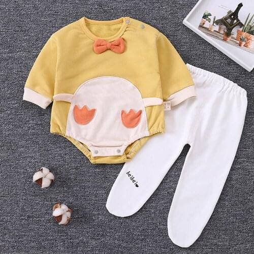 Baby Boy Thanksgiving Outfit Cartoon Long Sleeve Romper + Tights 2pcs Newborn Clothes Spring Autumn Baby Girl Clothes Set