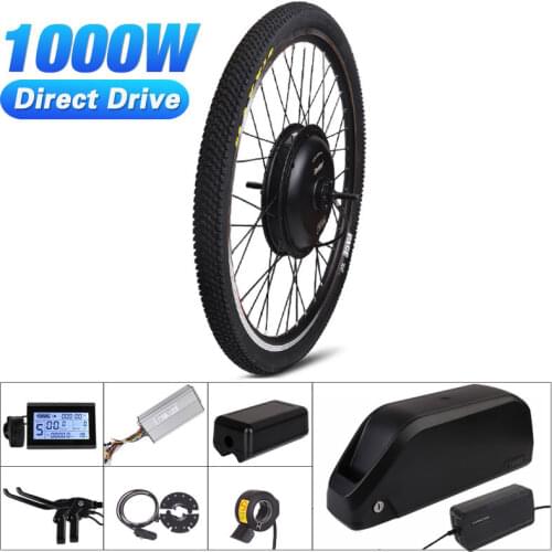 Chamirder 1000W Electirc Bicycle Kit 48V Ebike Conversion kit 52V Direct Drive Motor wheel 20AH Polly Battery Electric Bicycle