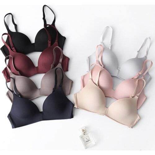 Japanese light clothes without trace underwear women without underwire small chest gathered students thin triangle cup sleep bra