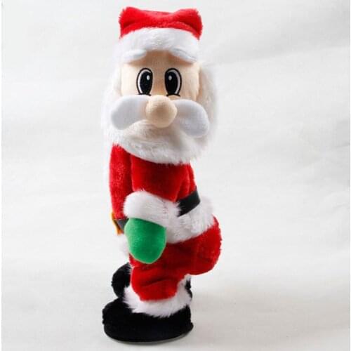 2020 New Dancing Santa Claus Animated Christmas Toy Electric Hip Twisted Dance Figure Christmas Decor
