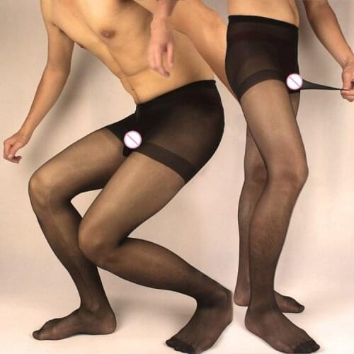2020 New Funny JJ Pantyhose Men Sex Product See Through Slim Guy Stockings Summer Ultra Thin Tights Sexy Clothing Dropshipping