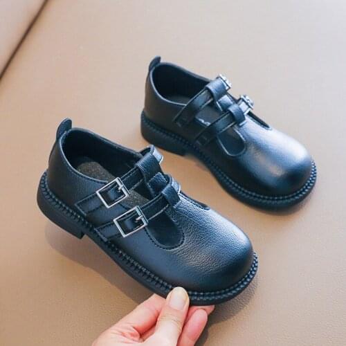 New Children Shoes 2021 Autumn Boys Girls Casual Leather Shoes Kids Princess Soft Flats Fashion Single Shoes G105