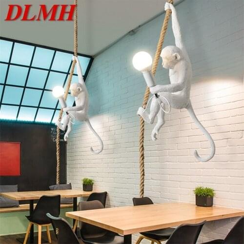 DLMH Pendant Lights Contemporary Creative Novel Monkey Shape Decorative For Home Dinning Room