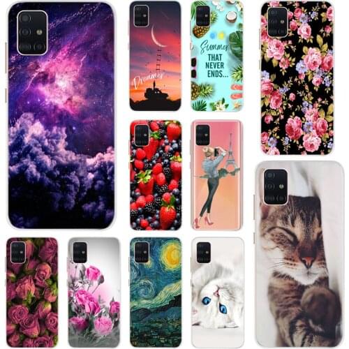 Silicone Case For Samsung Galaxy A51 Case Cute Cats Back Cover For Samsung A51 A515 SM-A515F 6.5" Soft TPU Phone Cases