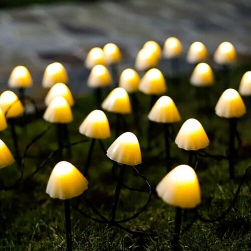 Solar Lamps 10/20/30 Leds Garden Decoration Mushroom Lights Waterproof Fairy Light Garland Solar Lights Solar Led Light Outdoor