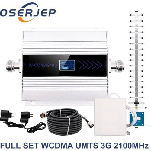 Led display UMTS 2100Mhz repeater celular MOBILE PHONE Signal Repeater booster,2100MHz amplifier + Yagi /Panel Antenna