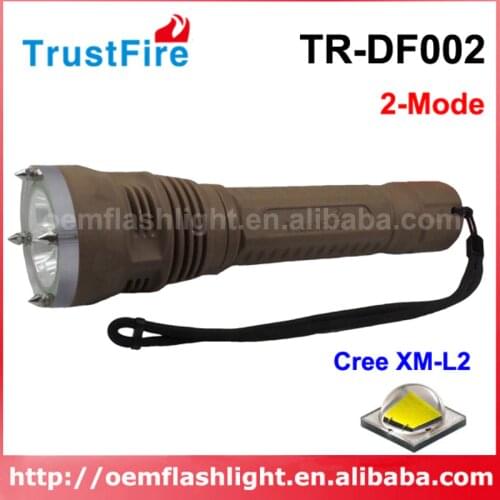 TrustFire TR-DF002 3 x Cree XM-L2 1300 Lumens 2-Mode LED Diving Flashlight - Brown (2x26650)