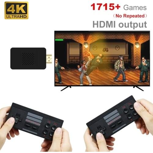 USB Wireless Handheld TV Video Game Console Build In 818 Classic 8 Bit Game mini Console Dual Gamepad HDMI-Compatible Output
