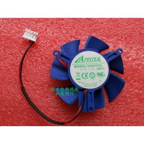 GA51S2L 12V 0.13A 47MM fan blade diameter hole distance 39*39MM 2 wire video card fan
