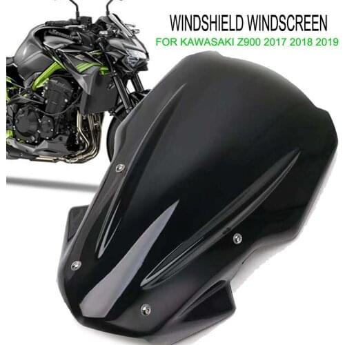 WindScreen Windshield Wind Deflectors Motorcycle Accessories Sports For Kawasaki Z900 2017 2018 2019