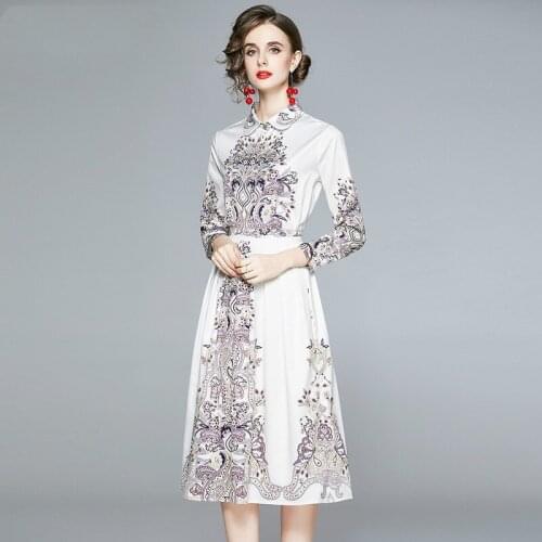 Women Autumn Vintage Dress Shirt Suit Set High Quality Elegant Office Party Robe Femme Runway Designer Casual Vestidos