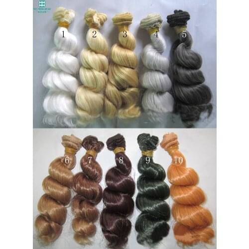 1 pcs 15 cm high temperature thick curly hair for 1/3 1/4 1/6 BJD SD dolls wigs Accessories