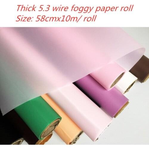 10m/roll Pure Color Fog-face Waterproof Wrapping Paper Roll Tissue Paper Craft DIY Flower Decor Gift Wrap Papier Origami