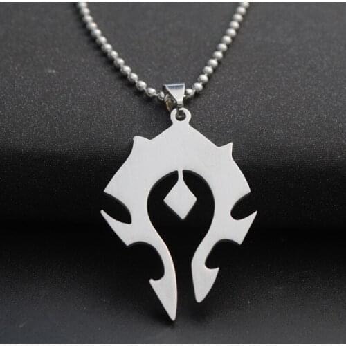 10 stainless steel World tribal game Anime logo charm pendant necklace game sign symbol player popular necklace gift jewelry