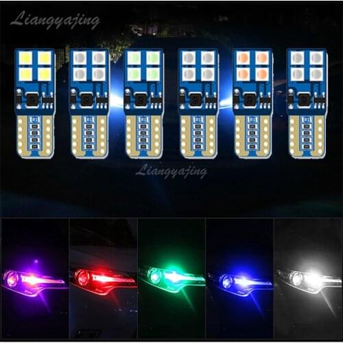 10PCS T10 8SMD 3030 LED Car Light Canbus Auto Wedge Lamp T10 W5W Led Parking Bulb License Plate Reading Tail Signal Lamp Light