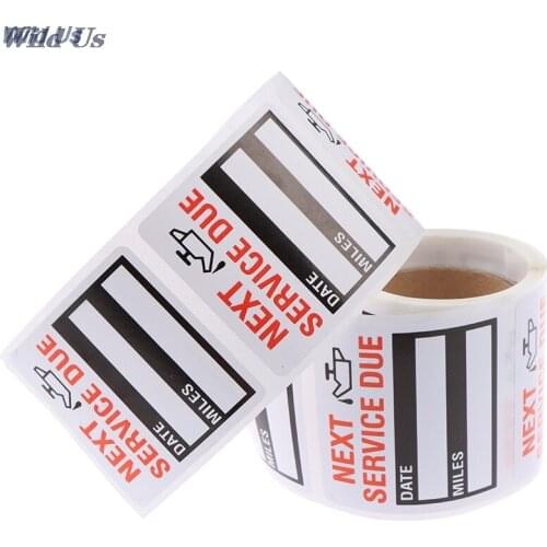 New 100pcs/roll Oil Change/Service Reminder Stickers For Car Goods Window Sticker Adhesive Labels Car Sticker