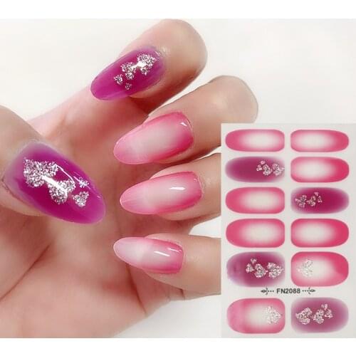 1sheet 3D Valentine Sticker for Nails Lover Sliders Romantic Heart Lips Girl DIY Design Full Cover Manicure Nail Art Decoration