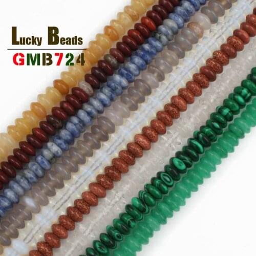 6mm Natural Stone Opal Malachite White Quartz Agates Rondelle Beads For Jewelry Making DIY Bracelet Ear Studs Accessories 15