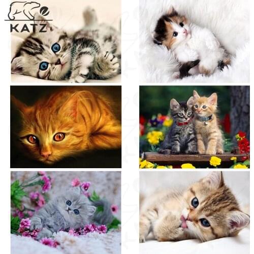 Cute Cat Diamond Painting Animal Embroidery Crossing Diy Pet Mosaic Picture Adult Children Handmade Cross Stitch Home Decoration