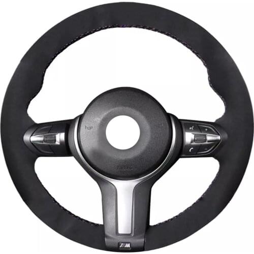 Car Alcantara Genuine Leather Suede Steering Wheel Cover for BMW F87 M2 F80 M3 F82 M4 M5 F12 F13 M6 X5 M F86 X6 F33 F30 M Sport