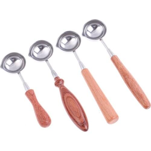 DIY Fire Wax Furnace Stove Pot Wax Seal Stamp Sticks Sealing Metal Wood Spoon Tool For Wax Seal Stamp Decor Crafts TPXCKz