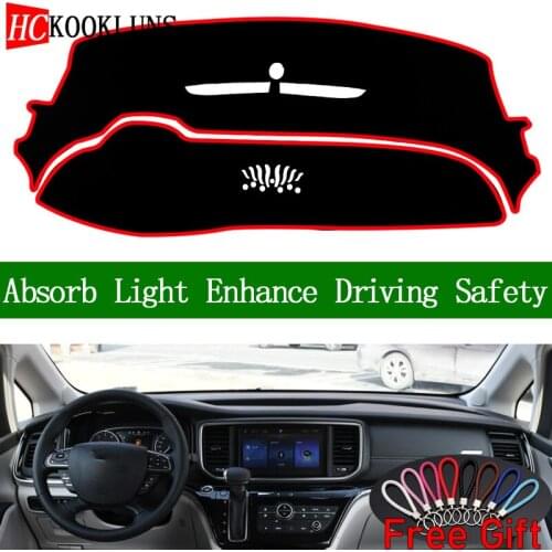 For GAC Trumpchi GM8 2018 2019 Dashboard Cover Sun Shade Dash Mat Pad Carpet Car Stickers Interior Accessories