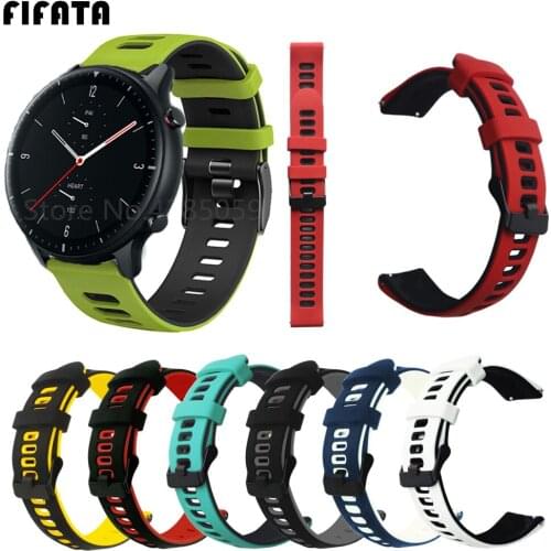 FIFATA Straps For Huami Amazfit GTR 2/2e/47/42mm Wrist Band Sport Silicone Bracelet Strap For Amazfit GTS2 Mini 20mm 22mm Correa