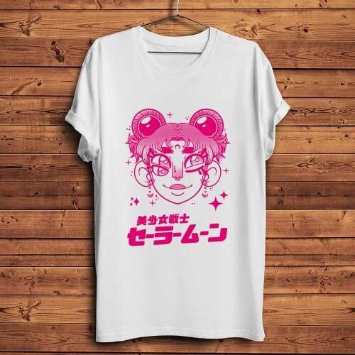 Short hair demon sailor funny anime t shirt homme summer new white short sleeve men casual tshirt unisex streetwear tee