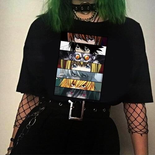 Japanese Anime Death Note T Shirt Men Women Kawaii Funny Cartoon Graphic Tees Harajuku T-shirt Unisex Top Tee