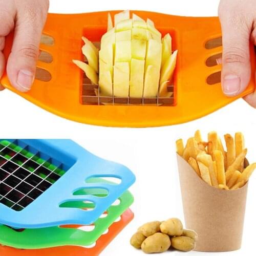 French Fry Potato Chip Cutter Stainless Steel Vegetable Fruit Carrot Chopper Chips Easy Cut Kitchen Tools Gadgets Accessories