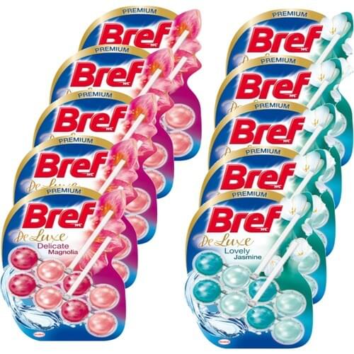 Bref Deluxe Toilet Bowl Block Magnolia + Jasmine Duopack 10'lu Set