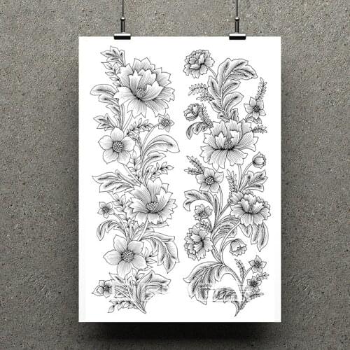 AZSG Beautiful Flower / Leaves Clear Stamps For Scrapbooking DIY Clip Art /Card Making Decoration Stamps Crafts