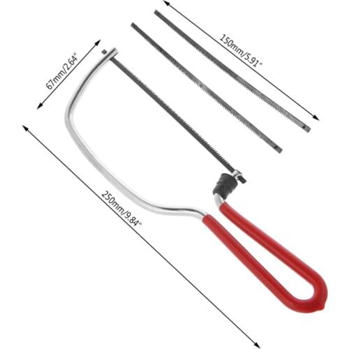 Mini Scroll Coping Metal Saw DIY Hand Hacksaw Woodworking Tool Replacement Blade