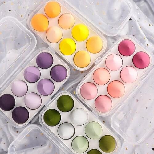 4/8pcs Beauty Egg Set Gourd Water Drop Puff Makeup Egg Makeup Facial Sponge Cushion Cosmestic Sponge Puff Beauty Tool Set