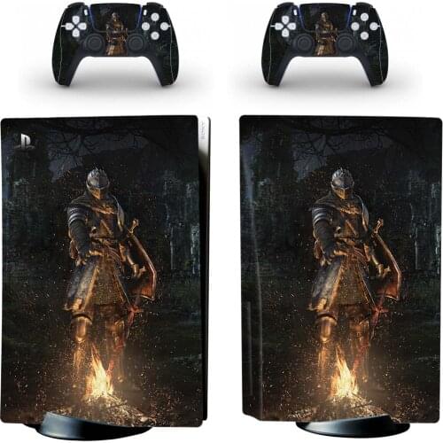 Dark Soul PS5 Standard Disc Edition Skin Sticker Decal Cover for PlayStation 5 Console & Controller PS5 Skin Sticker Vinyl