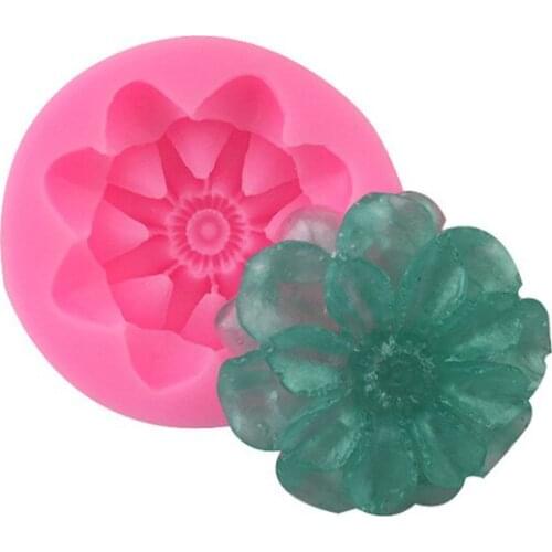 New lotus shape fondant baking decoration silicone mold chocolate baking dessert mold drops plaster tool