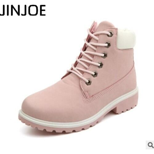 New Women Winter Boots Fashion Zapatos Mujer Ankle Boots for Women round toe Shoes woman Snow Boots Donna Martin Boots
