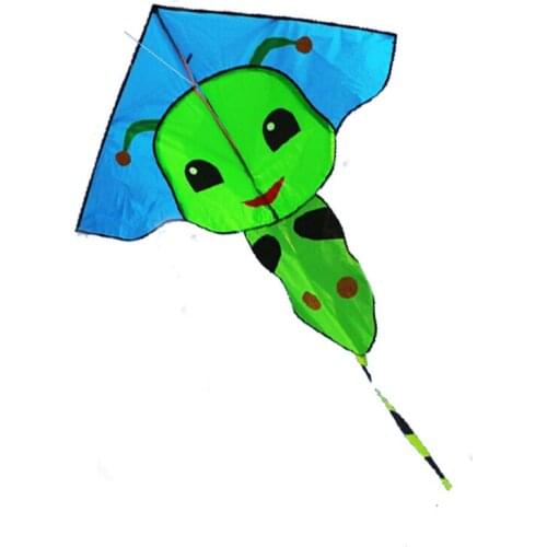 New High Quality 3 m Power Cartoon Worm Kite For Kids With Handle and Line Factory Outlet Good Flying