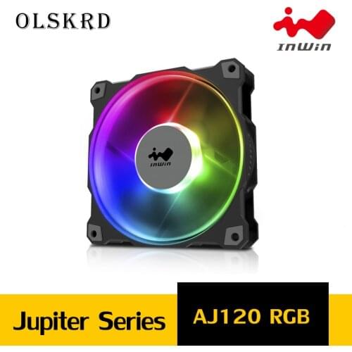Olskrd Computer Cooler Cooling RGB Fans Computer PC Case Fan InWin Authentic Jupiter AJ120 RGB Adjust LED 120mm Fan cool down