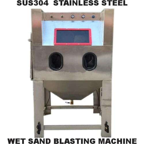 Stainless steel body dustless wet grit blasting machine Water sand blasting machine abrasive wet blast cleaning equipment