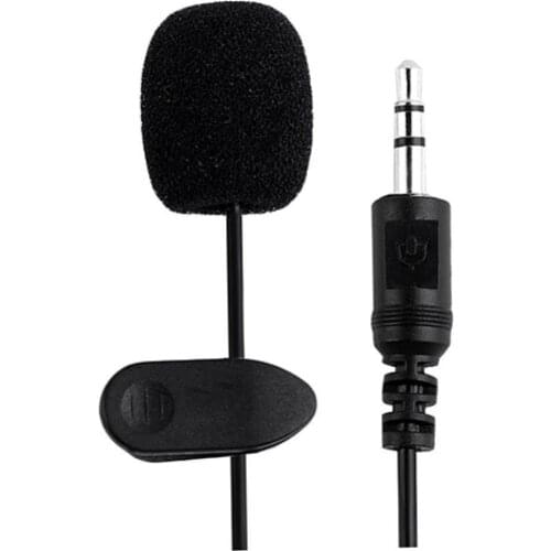 Durable Lavalier Lapel Tie Clip 3.5mm Mic Microphone for Smartphone Laptop PC Portable Megaphone Radio Mic