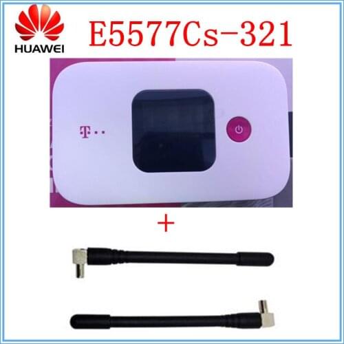 Unlocked Huawei E5577 4G LTE E5577cs-321 ( plus a pair of antenna ) Mobile Hotspot Wireless wifi Router Battery 1500mAh PK E5573