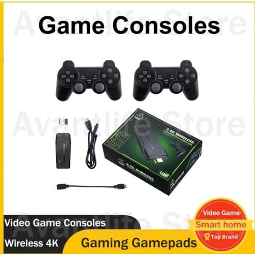 Retro Video Game Console With 2.4G Wireless Gamepads 10000+ Games Stick 4K HD Family TV Game Console For PS1/SNES