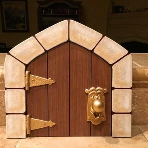 New Fairy Doors Wooden Handmade Crafts Miniature Doors for Fairies Elves Garden Art Home Decoration wood tree decoration