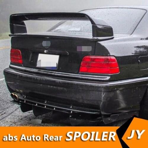 For E36 Spoiler 2006-2018 BMW E36 Spoiler 4D ABS plastic Material Car Rear Wing Color Rear Spoiler