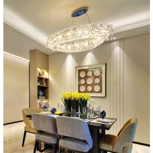 LED Modern Crystal Chandeliers American Shining Crystal Chandelier Lights Fixture Restaurant Hotel Shop Home Indoor Lighting