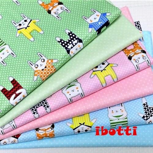 Ibotti 40*50cm cartoon dot series Printed Cotton Fabric Meter Diy Handmade Sewing Tissue Telas Para Patchwork Quilting Textiles