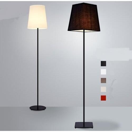 Floor lamp creative American living room bedroom study fishing light cloth table lamp modern simple bedside