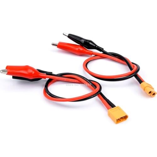 Universal Charger Cable XT60 Male / Female to Crocodile Clip Conector Plug 14Awg Wire Cable