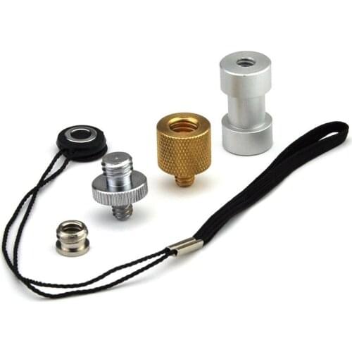 Camera Adapter Screws Kit Camera Tripot & Monopod Accessorious Female 1/4" to Male 3/8" Female 3/8" to Male 1/4" Lens Cap Strap